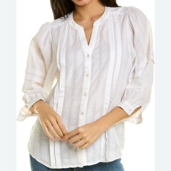 J. McLaughlin linen blend top - Picture 4 of 11